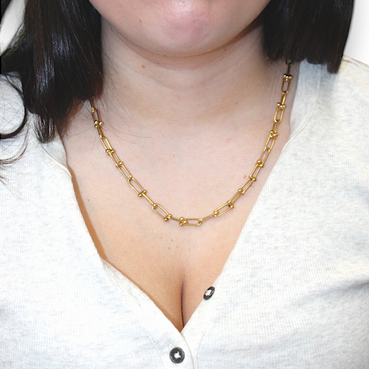 Navy | 14K Yellow Gold | Chain