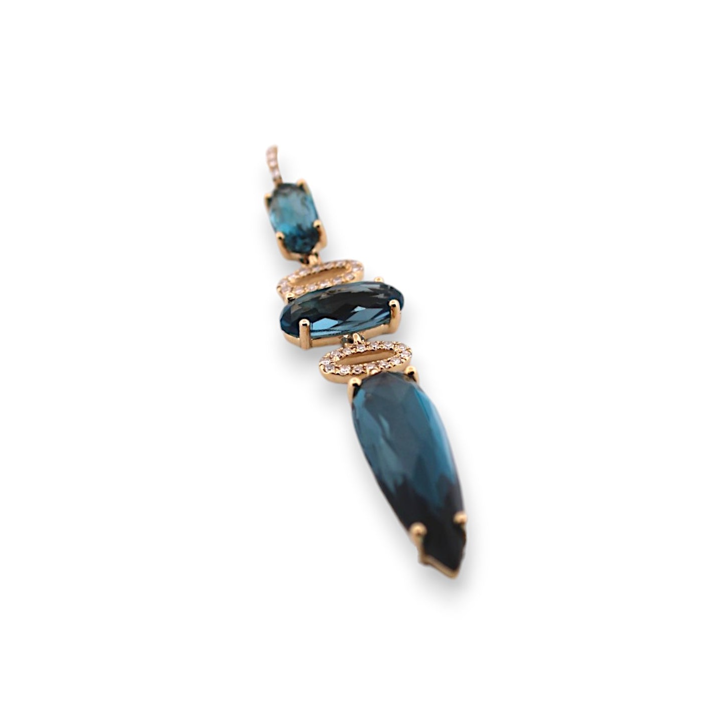 Blakely | 14K Yellow Gold | Topaz and Natural Diamond | Necklace