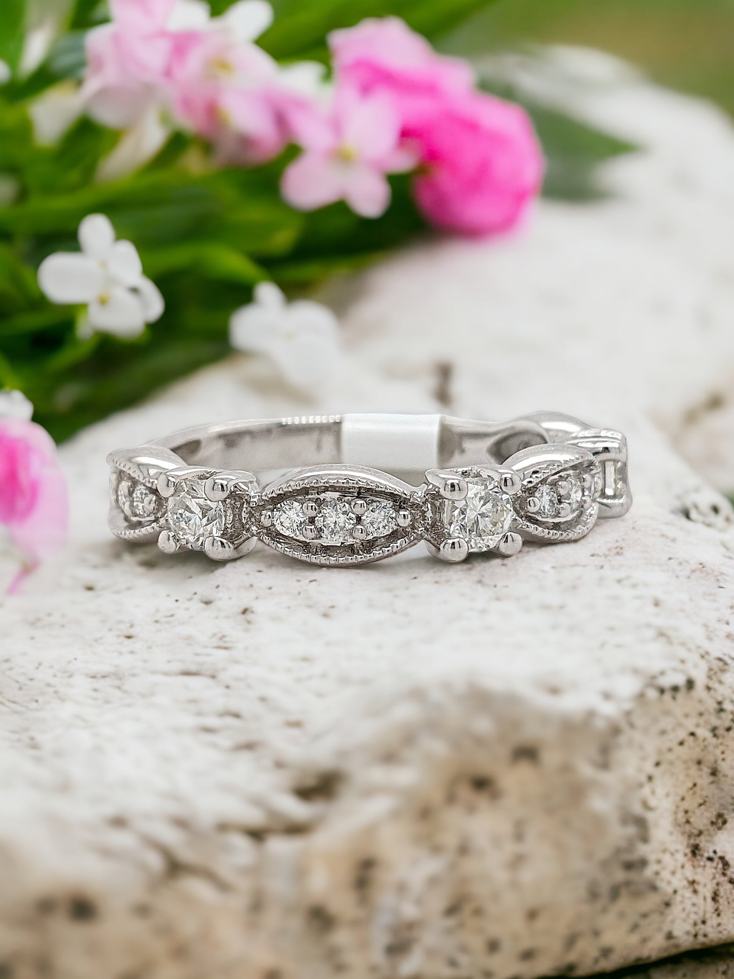 Molly - White Gold Diamond Wedding Band