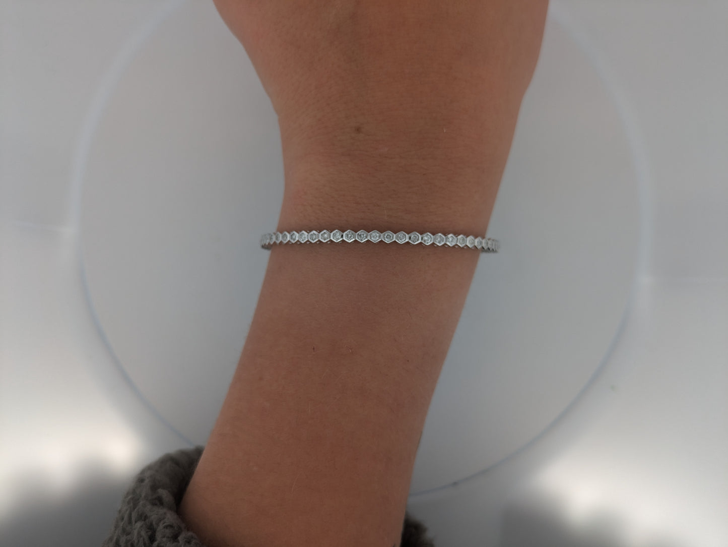 Echo | 14K White Gold | Natural Diamond | Bracelet