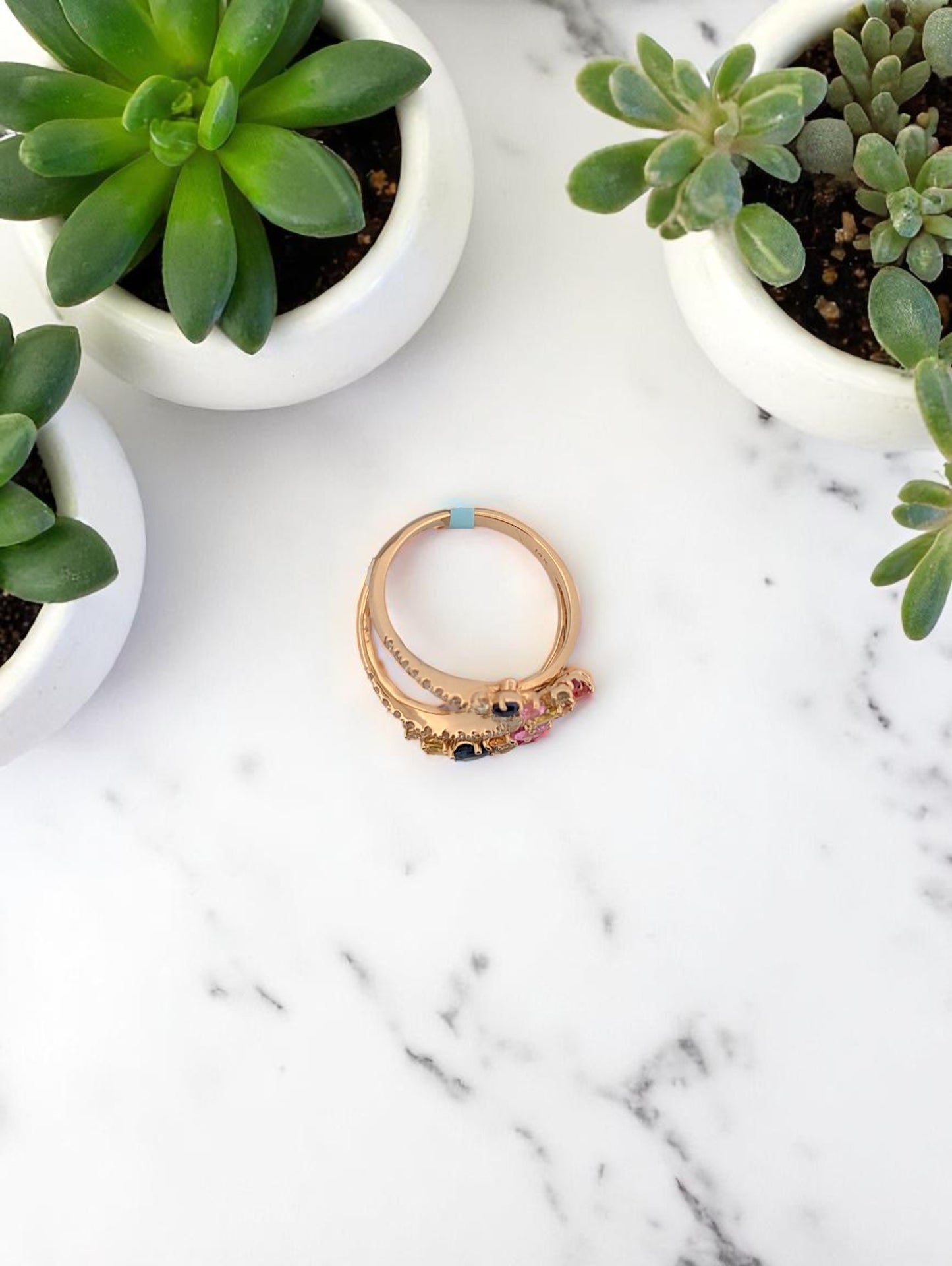 Palmer | 14k Yellow Gold | Sapphire and Natural Diamond | Ring