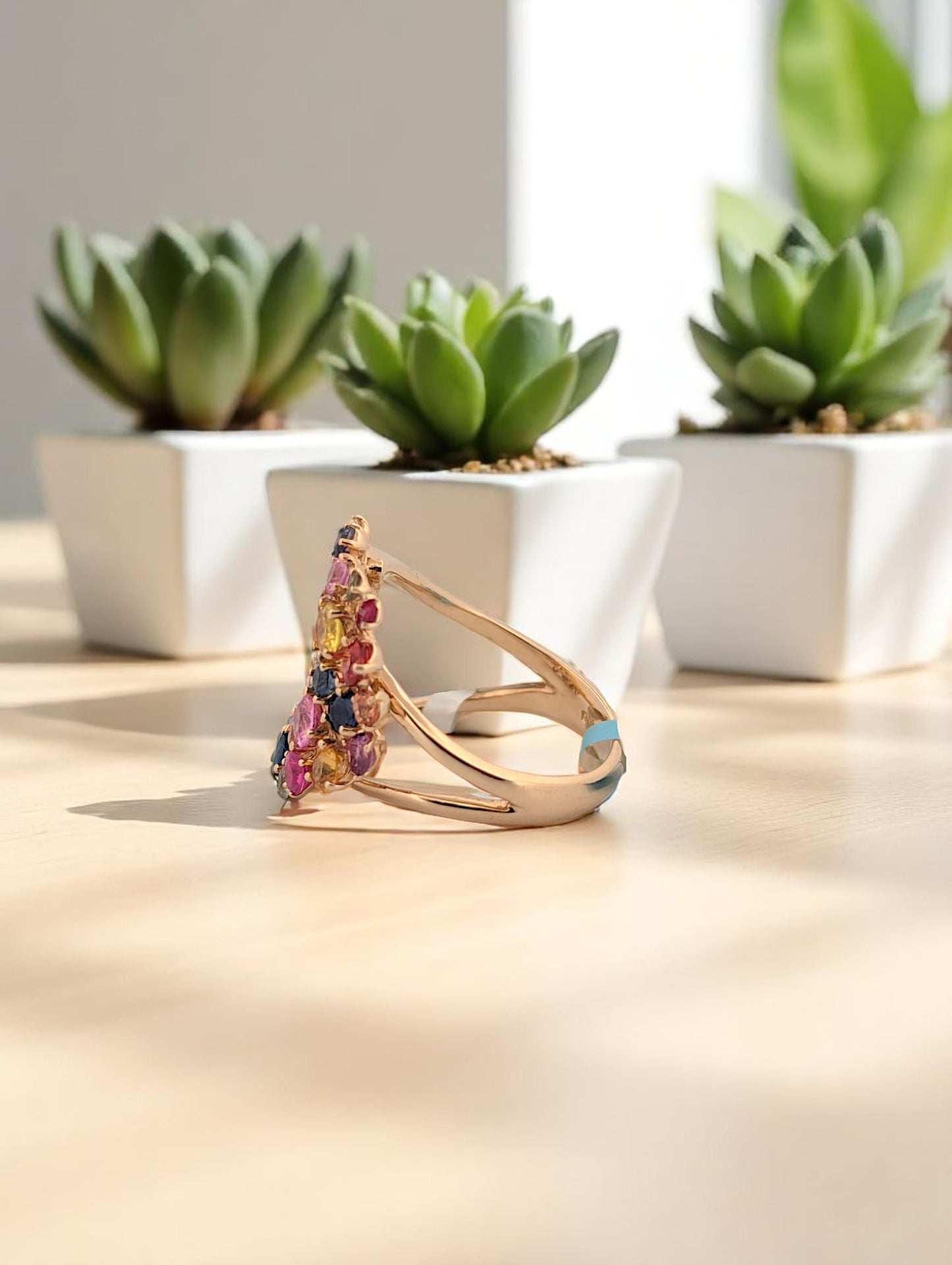 Palmer | 14k Yellow Gold | Sapphire and Natural Diamond | Ring