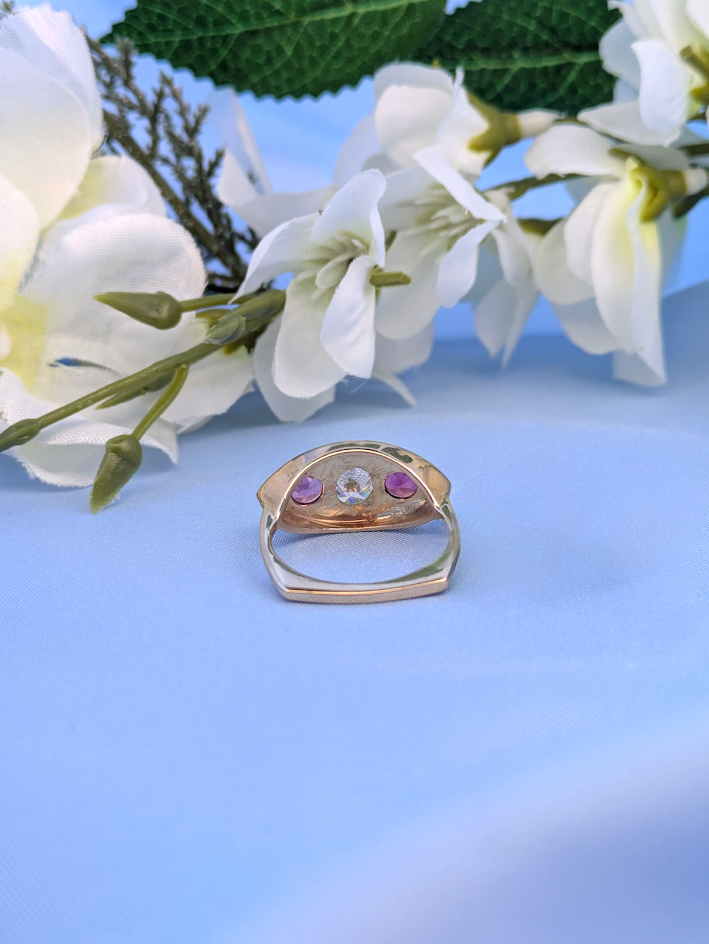 Loren | 14k Yellow Gold | Pink Tourmaline | Diamond | Ring