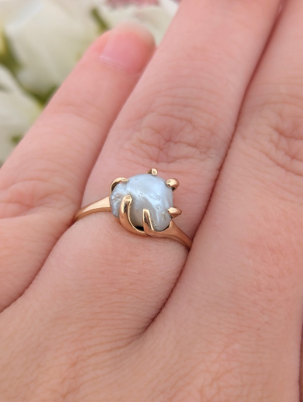 Elena | 14K Yellow Gold | Pearl | Ring