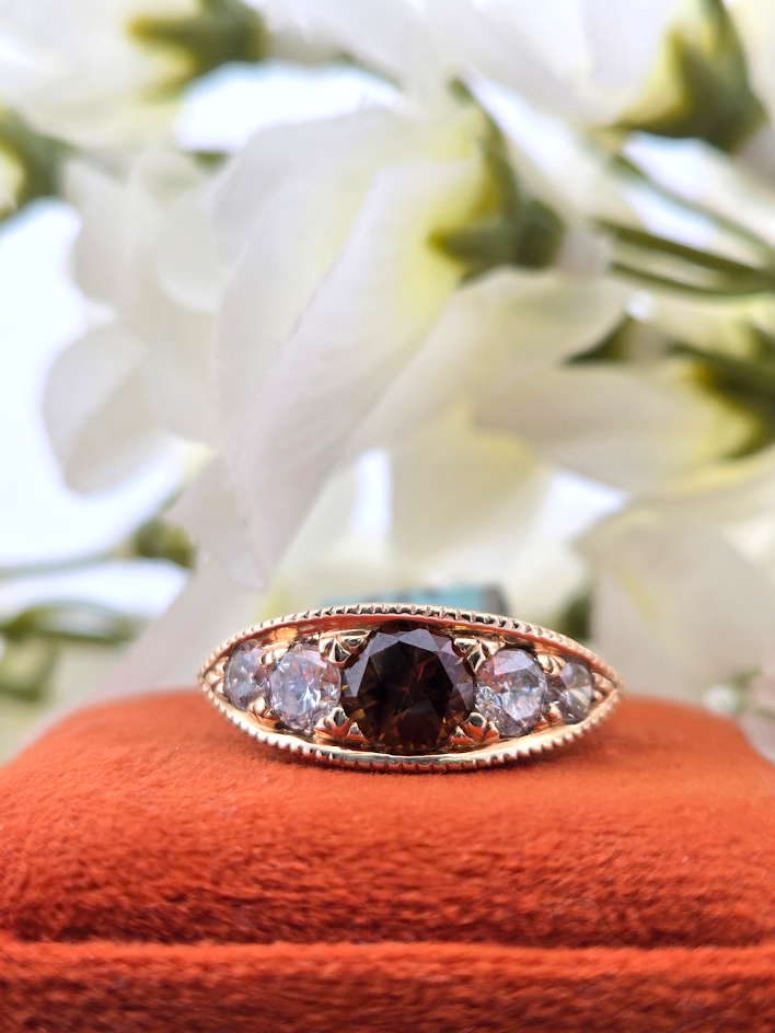 Valerie | 14k Yellow Gold | Chrysoberyl & Natural Diamond | Ring