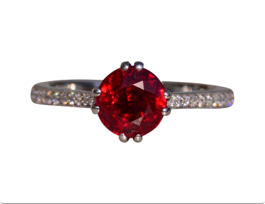 The Fitzgerald: 2.03 Carat Natural Ruby and Natural Diamond Engagement Ring