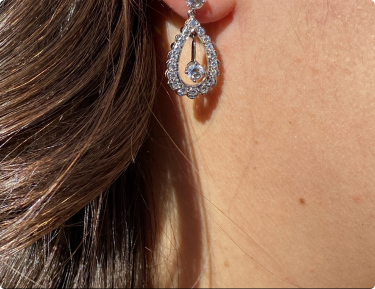 The Menten: Hollywood Glam Era Diamond Dangler Earrings