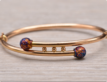 The Cobourg: Victorian Rose Gold Children's Bangle Bracelet