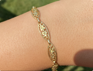 The Macon: Art Nouveau Bracelet in Yellow Gold