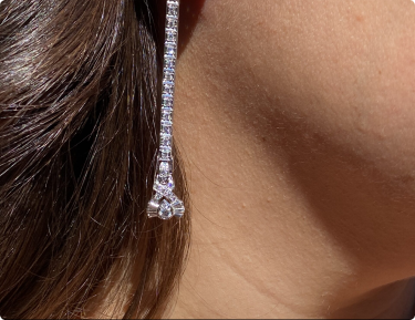 The Monte Carlo: Antique Art Deco Diamond Ear Pendants with Diamonds in Platinum