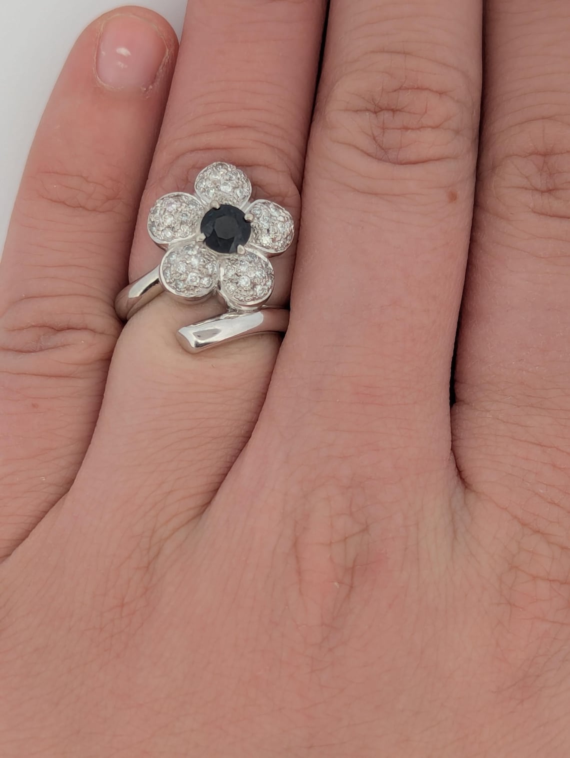 Florence | Platinum | Sapphire and Natural Diamond | Ring