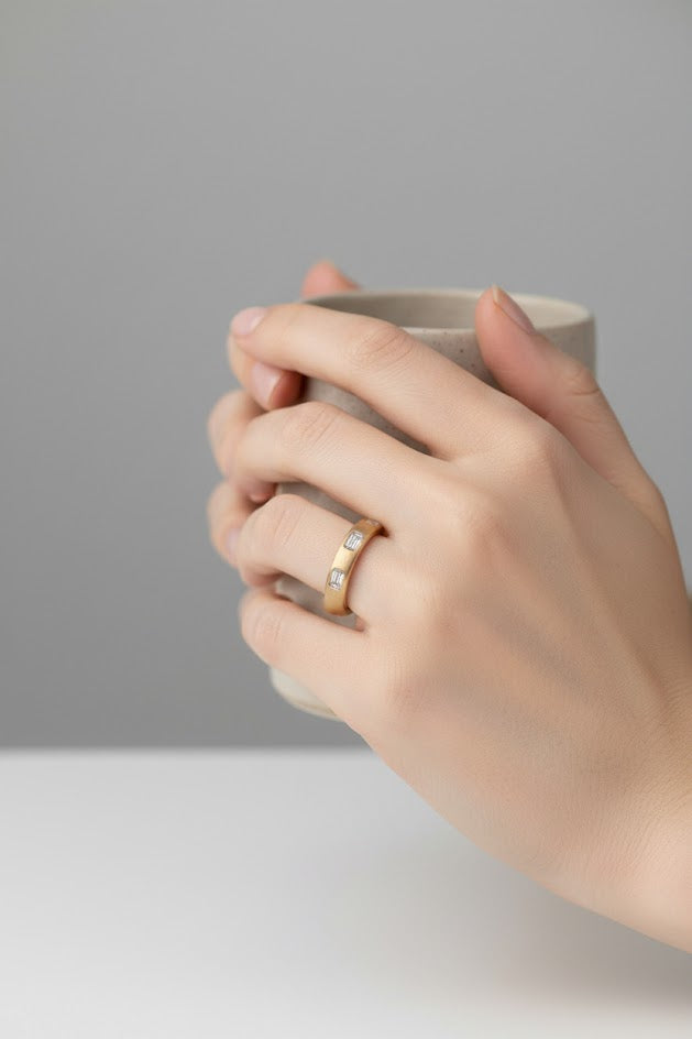 Alicia | 14k Yellow Gold | Natural Diamond | Ring